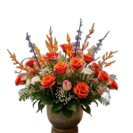 crown, flower, photorealistic, 3d render transparent PNG cut-out