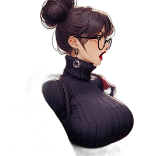 jacket, dress, staff, face transparent PNG cut-out