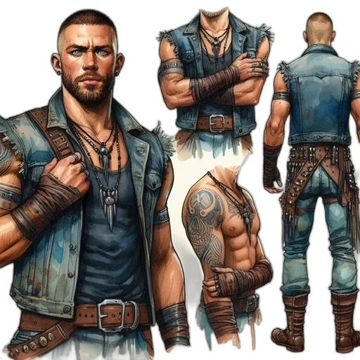 jacket, concept art, fantasy art, comic book art transparent PNG cut-out