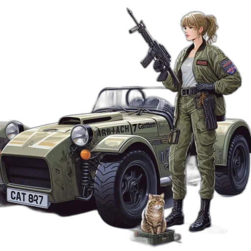 car, weapon, concept art, comic book art transparent PNG cut-out