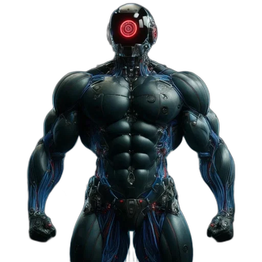 robot, creature, 3d render, concept art transparent PNG cut-out