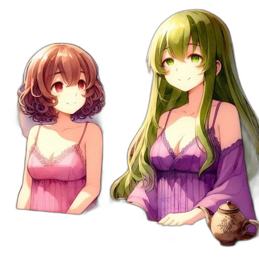 dress, pixel art, anime, concept art transparent PNG cut-out
