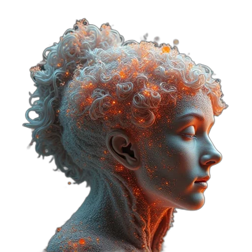 robot, crown, face, hair transparent PNG cut-out