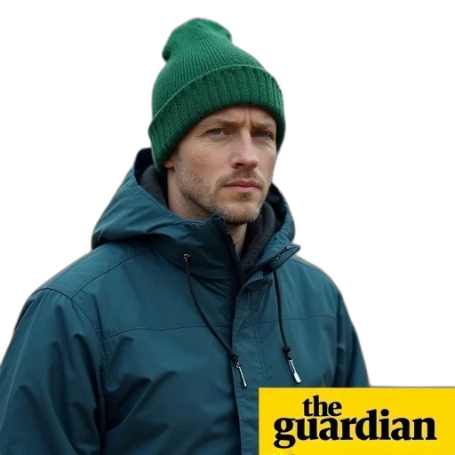 jacket, hat, staff, face transparent PNG cut-out