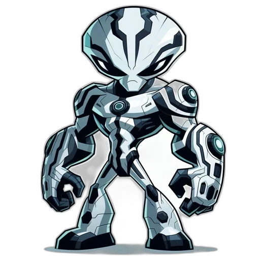 robot, creature, concept art, 3d render transparent PNG cut-out