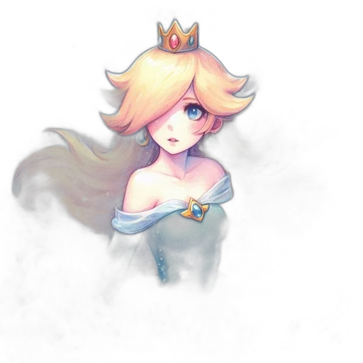 crown, dress, staff, face transparent PNG cut-out