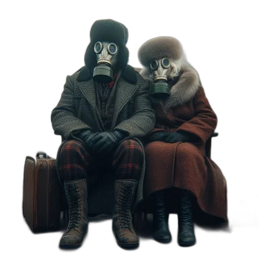 mask, jacket, hat, concept art transparent PNG cut-out