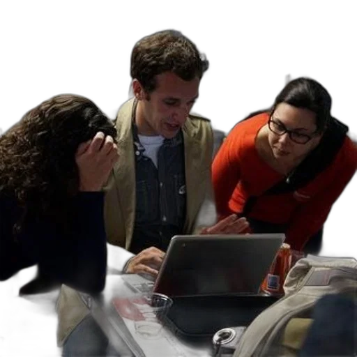 staff, 3d render, three, individuals transparent PNG cut-out