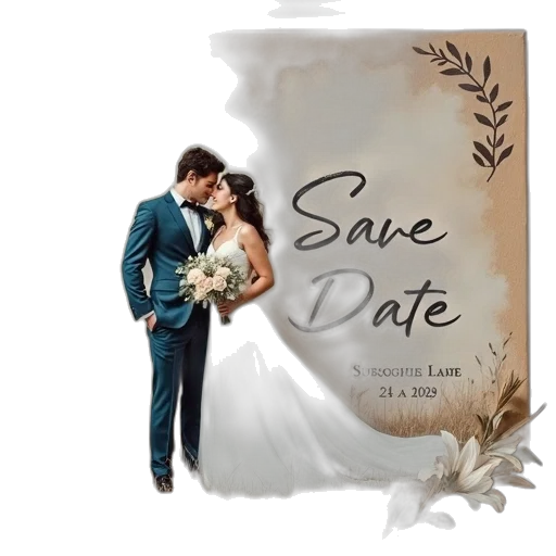 save, date, wedding, magnet transparent PNG cut-out