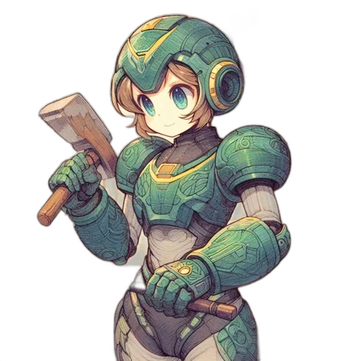 robot, weapon, staff, sword transparent PNG cut-out