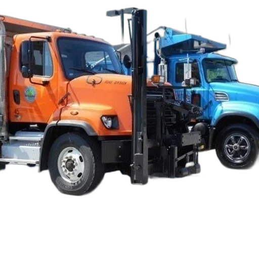 two, large, trucks, one transparent PNG cut-out