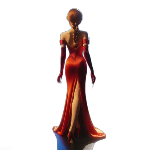 dress, crown, jewelry, staff transparent PNG cut-out