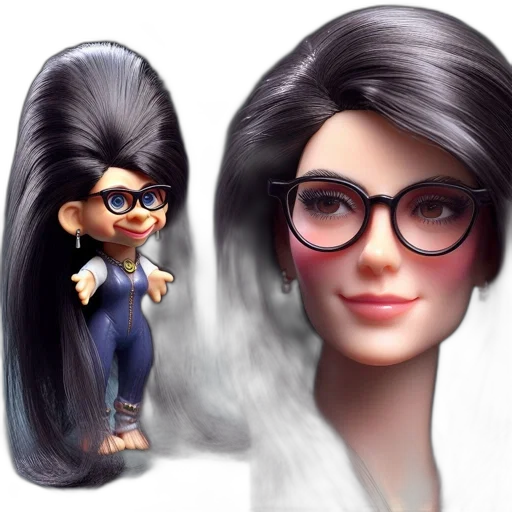 hair, cartoon, 3d render, concept art transparent PNG cut-out