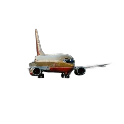 3d render, boeing, 737-800, red transparent PNG cut-out