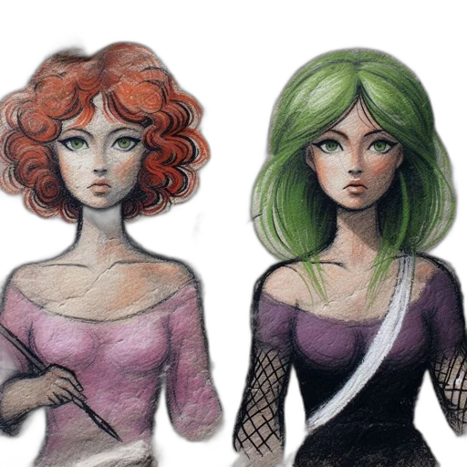 concept art, comic book art, fantasy art, watercolor transparent PNG cut-out