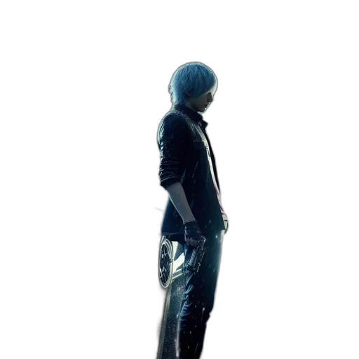 jacket, staff, robot, sword transparent PNG cut-out