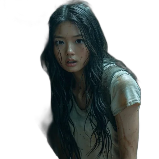 face, creature, hair, weapon transparent PNG cut-out