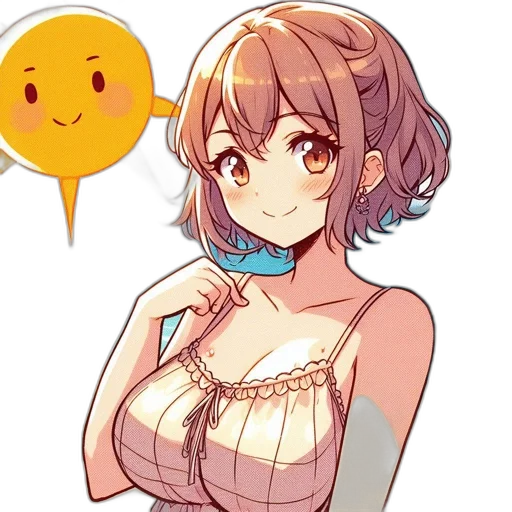 staff, dress, face, anime transparent PNG cut-out