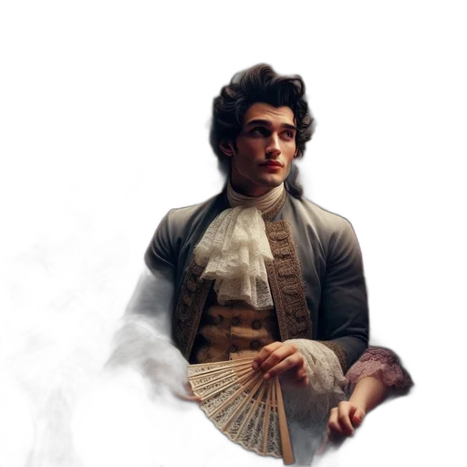 staff, face, sword, jacket transparent PNG cut-out