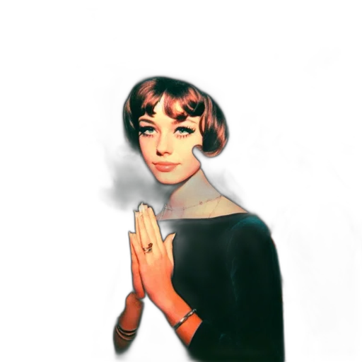staff, dress, face, jewelry transparent PNG cut-out