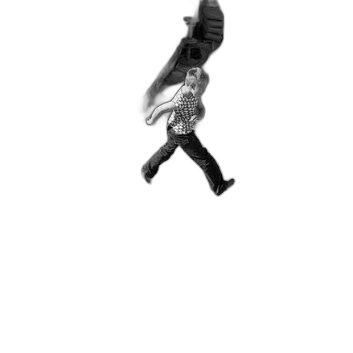 shoes, staff, creature, robot transparent PNG cut-out