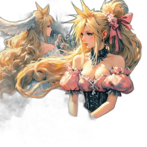 dress, hair, fantasy art, concept art transparent PNG cut-out