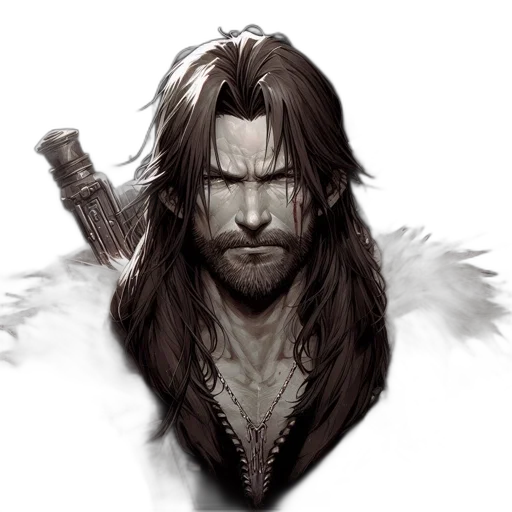 sword, weapon, hair, face transparent PNG cut-out