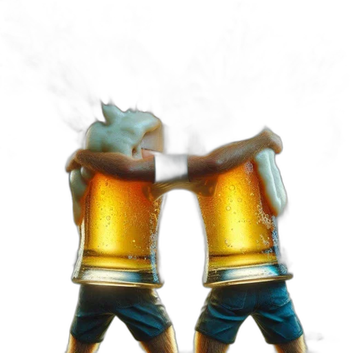 bottle, robot, weapon, jacket transparent PNG cut-out