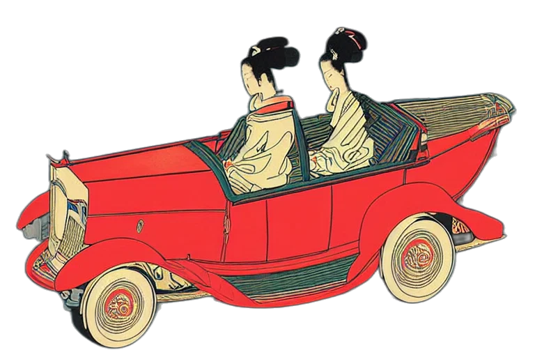 car, concept art, cartoon, comic book art transparent PNG cut-out