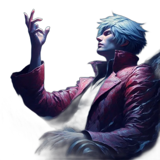 jacket, face, concept art, fantasy art transparent PNG cut-out