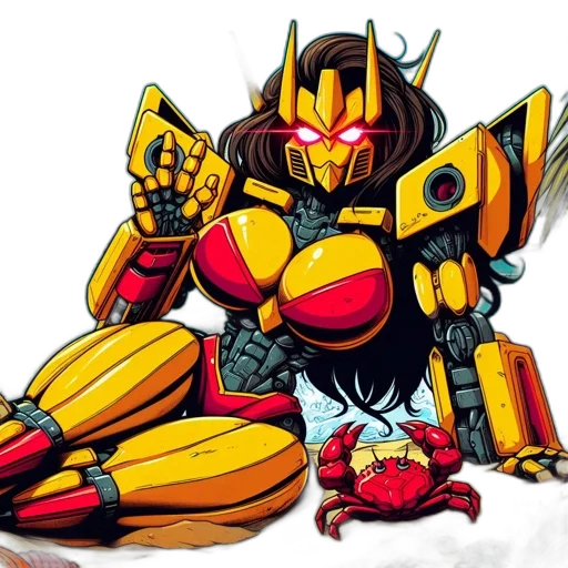 robot, concept art, comic book art, pixel art transparent PNG cut-out