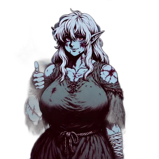 dress, staff, concept art, fantasy art transparent PNG cut-out