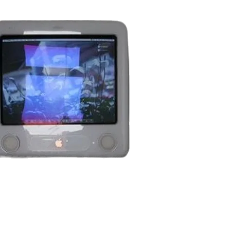 vintage, imac, sits, next transparent PNG cut-out
