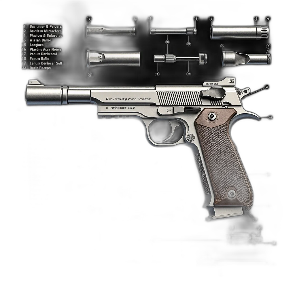 weapon, 3d render, photorealistic, concept art transparent PNG cut-out