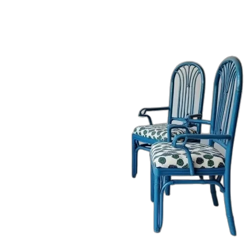 furniture, 3d render, photorealistic, blue transparent PNG cut-out