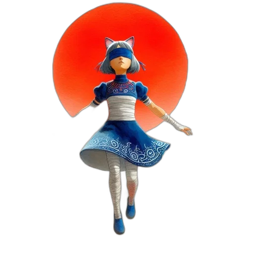 staff, dress, 3d render, concept art transparent PNG cut-out