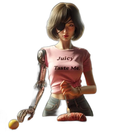 robot, staff, dress, weapon transparent PNG cut-out