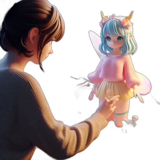 creature, 3d render, concept art, anime transparent PNG cut-out