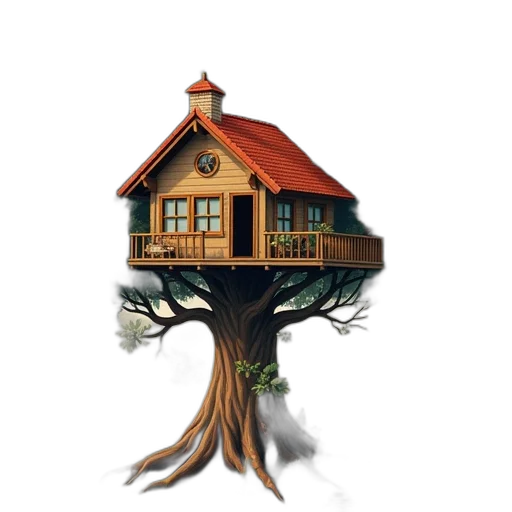 tree, furniture, building, concept art transparent PNG cut-out