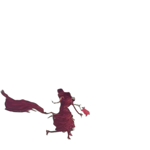 dress, staff, umbrella, dragon transparent PNG cut-out