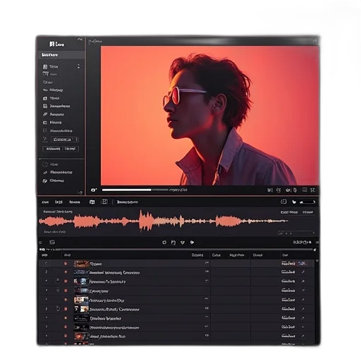 red, colorful, neon, player transparent PNG cut-out