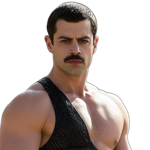 man, mustache, well-groomed, hair transparent PNG cut-out