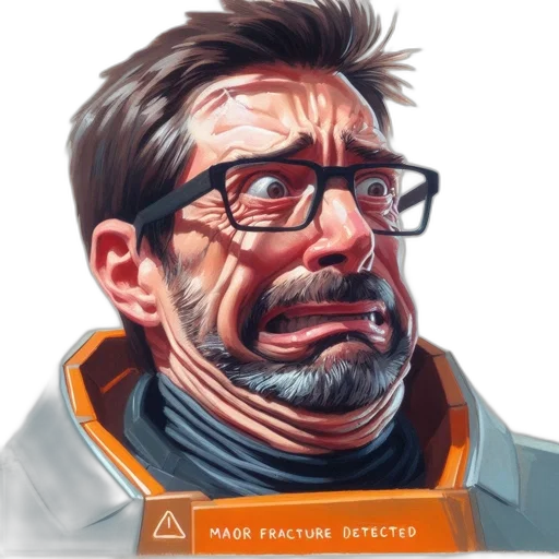 face, jacket, staff, creature transparent PNG cut-out