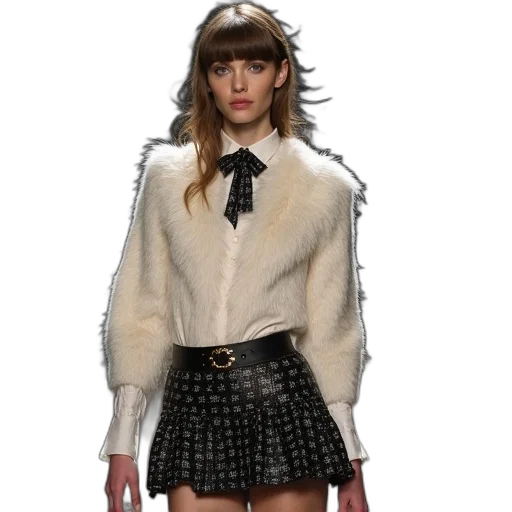 jacket, monochrome, rabbit, eared transparent PNG cut-out