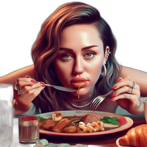 food, face, jewelry, photorealistic transparent PNG cut-out
