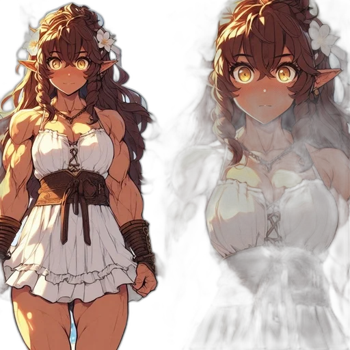 dress, concept art, fantasy art, anime transparent PNG cut-out