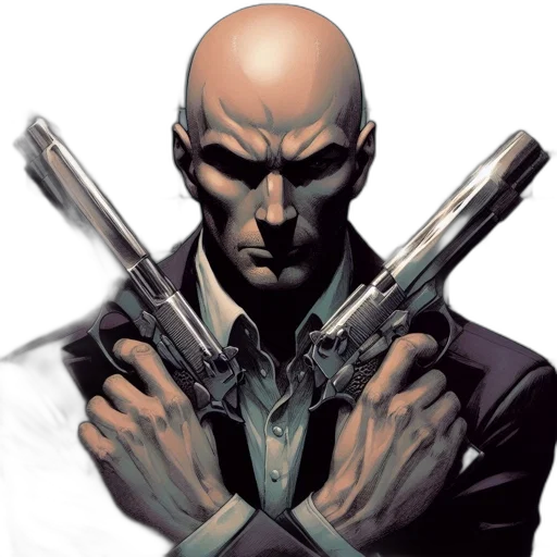 comic book art, concept art, photo, features transparent PNG cut-out