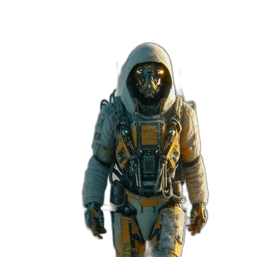 jacket, mask, robot, creature transparent PNG cut-out