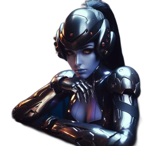 robot, face, jewelry, cyberpunk transparent PNG cut-out