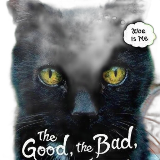 black, cat, yellow, eyes transparent PNG cut-out